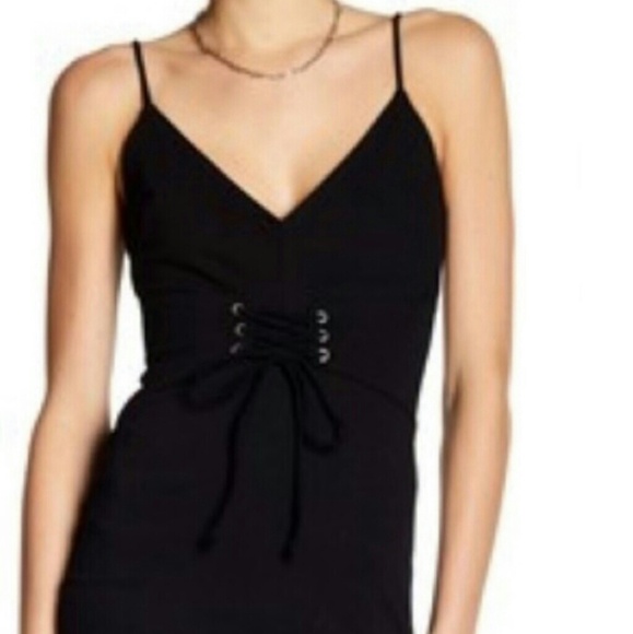 Dee Elly | Waist Lace- up Midi Bodycon Dress - Picture 4 of 6